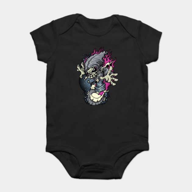 Skate or Die Baby Bodysuit by Grave Digs